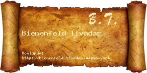 Bienenfeld Tivadar névjegykártya